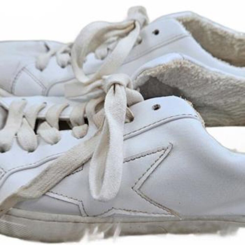 Steve Madden Women's White Casual Sneakers with Silver Heel Accent Size 9M - Picture 6 of 7